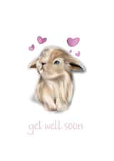 bunny rabbit Get Well Card 20087 created by Lauren Ring