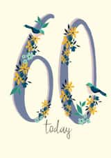 60 60th Birthday Card 19969 created by Peony Rose Design