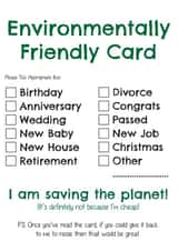 environmentally friendly Birthday Card 15430 created by Megapixels Graphix