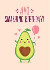 avo avocado Birthday Card 12867 created by Blush & Blossom 