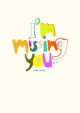 miss you missing Just because Card 19973 created by Peony Rose Design