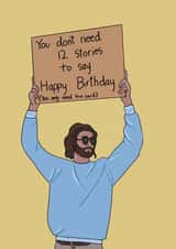 sign funny Birthday Card 20057 created by Bee Oyerinde