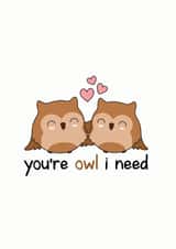 owl all Anniversary Card 20078 created by Frendly Uk