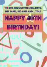 1980's 40th Birthday Card created by Card and Cake