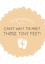 Can't Wait to meet those tiny feet! created by Two For Joy Illustration