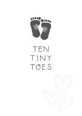 Ten Tiny Toes - Gender Neutral Baby Card created by Two For Joy Illustration