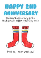 Second cotton wedding anniversary  created by No-me illustrations