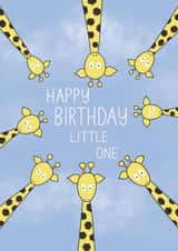 Giraffe Happy Birthday Card for Young Child/Baby created by The Merry Giraffe