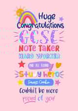Celebrate her GCSE exam results with this pretty pink card. A smart Cookie truly deserves this. created by Little Cat Creates
