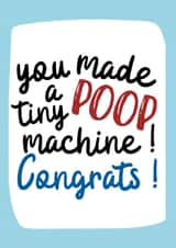 tiny poop New Baby Card 20173 created by MillennialprintsCo