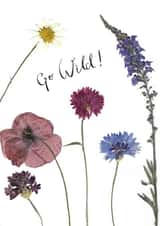 Classic Birthday Card - Flowers - Go Wild created by Nelly Heather