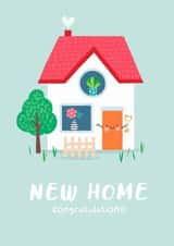 Cute Dream House New Home Card - New Home Congratulations created by Design By Day