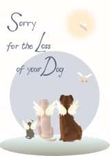 sympathy dog Sympathy Card 7512 created by Diane Worth