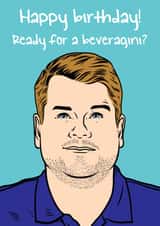 Smithy (James Corden) from Gavin and Stacey birthday greeting card created by Graham Sanders