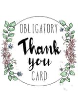 funny thank you Thank You Card 19931 created by ThriceAsNiceArt