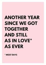 Funny anniversary card created by Samuel Breeze