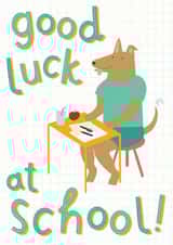 backtoschool dog Good Luck Card 5431 created by Nic Farrell