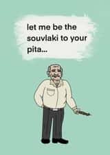 Souvlaki birthday Card 44853 created by FG GRAPHIC DESIGN