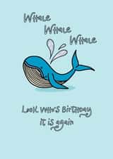 Whale pun Birthday Card 12269 created by Samara Greaney