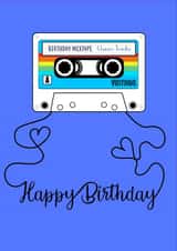 tape cassette Birthday Card 19167 created by Claire Beetham-Davies