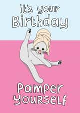 Pamper yourself on your birthday created by Sweary Cats by Leaf Lane Studio