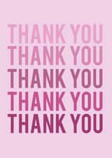 Purple gradient thank you card created by Albie Designs