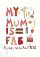 My Mum is Fab Mother Card created by Nic Squirrell
