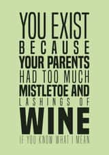 mistletoe september Birthday Card 17002 created by Creative Colin