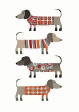 Cute Sausage Dog Dachshund Just to Say Card created by Nic Squirrell