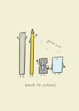 school stationery Good Luck Card 3377 created by Richard Darani