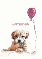 dog pet Birthday Card 19312 created by Rhiannon Williams Art