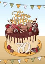 milestone 70 Birthday Card 11782 created by Evie Garnett Designs
