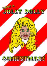 dolly parton candy cane Christmas Card 19165 created by The Kitschen Disco