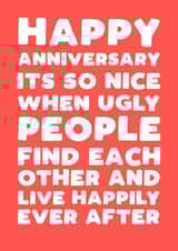 Ugly Anniversary Card created by Pickled Prints