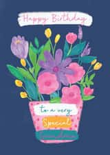 flowers bokay Birthday Card 14280 created by Pom Pom Party Cards