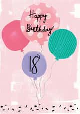 18 18th Birthday Card 14283 created by Pom Pom Party Cards