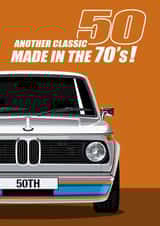50th Birthday 1970's Classic Car created by RetroMotion Artwork