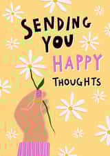 Happy thoughts flowers Thinking of you Card 18543 created by Elba Able