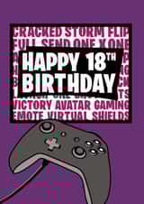gameboy 18th Birthday Card 19207 created by Jackie Ponwaye Design