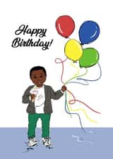 balloons cute Birthday Card 20065 created by Nicola Lespeare