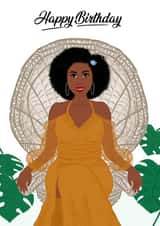 bc afro Birthday Card 20066 created by Nicola Lespeare