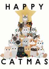 cat catmas Christmas Card 14774 created by Willow and Tweet Designs