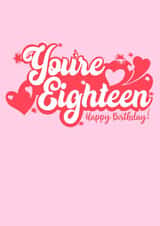 18th typography Birthday Card 18815 created by Little Cat Creates