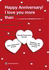 Boyfriend Female Anniversary Card 39127 created by Questionable Cards