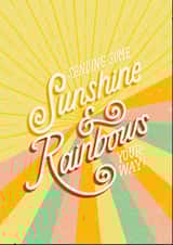 sunshine rainbows Love & Friendship Card 4839 created by Jenny Mecher