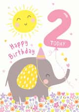 Elephant Happy 2nd Birthday created by Helen Thompson