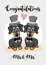Mr & Mr dog card - Wedding day created by Laura Deakin