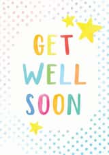 typography watercolour Get Well Card 14515 created by Chocolate Frog