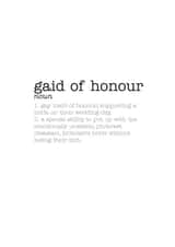 Gaid of honour - Gay maid of honour definition card created by Daisy Jo Design