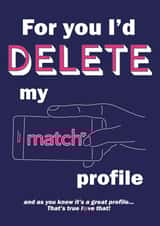 match online dating Just Because Card 38844 created by MakeMyAd Designs